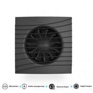 ERA VENTILATOR F125 SILENT 5C CRNI - Img 5