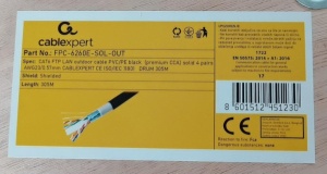 FPC-6260E-SOL-OUT *Gembird, FTP cat.6 Outdoor, solid 23AWG, 0.57mm PREMIUM CCA kotur pun presek 305m - Img 3
