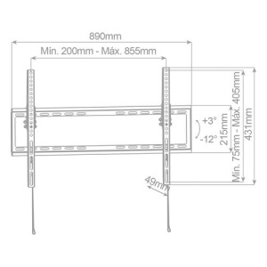 HOLMIOS 55022 ZIDNI TV Nosač 43 - 90 UGAO DO 12' - Img 4