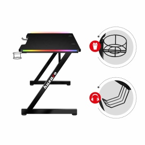 Huzaro Hero 2.5 Crni RGB Gaming sto - Img 2