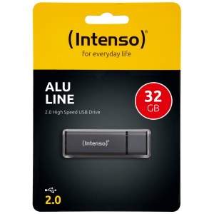 (Intenso) USB Flash drive 32GB Hi-Speed USB 2.0, ALU Line - USB2.0-32GB/Alu-a - Img 1