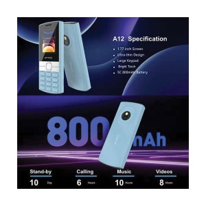 IPRO A12 blue Feature mobilni telefon 2G GSM/LCD/800mAh/32MB/32MB/BT/Wifi FM/Dual-SIM - Img 2