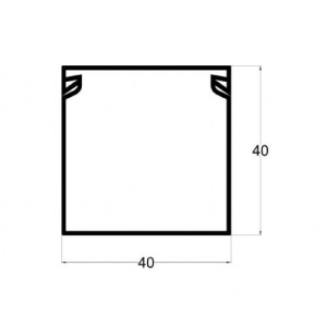 Kanalica ME-40x40mm 2m kablovski kanal PVC - Img 2