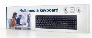 KB-UM-107 ** Gembird Multimedijalna tastatura US layout black USB (445) A - Img 1