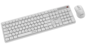 KBS-WMS-01-W Gembird Silent Key Pro Business bežièni desktop set, bela, US raspored - Img 2