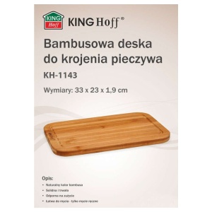 KINGHOFF KH1143 DASKA ZA SEČENJE BAMBUS 33x23x1.9CM - Img 2