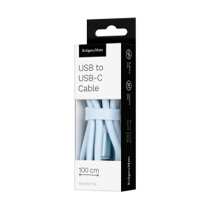 KRUGER&MATZ USB-A na USB-C silikonski kabl za punjenje, dužina 1 m, boja plava, model KM1268-1BL - Img 3