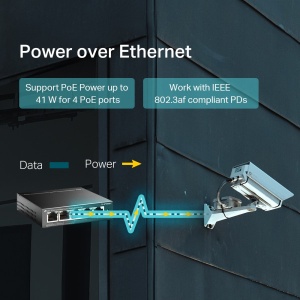 LAN Switch TP-LINK TL-SF1005LP 10/100 5port (4 PoE) - Img 3