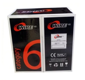 LAN UTP kabl OWIRE Cat6 Solid/CCA/0,56mm/Plavi/305m - Img 1