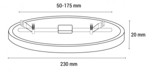 Led LUPF-O-20 ugradna panel svetiljka fleksibilna 20W