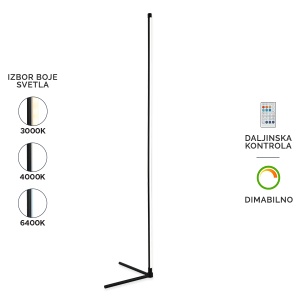 LED podna lampa F2078-12F BK