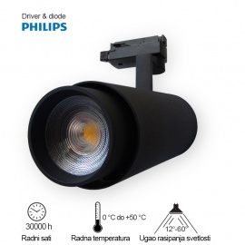 LED REF SINSKI 339201-1 20W 4000K DIM CRNI TROFAZNI - Img 2
