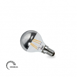LED SIJALICA FILAMENT DIM G45 4W E14 2700K 470lm TOP SILVER - Img 2