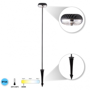 LED SVETILJKA HILITE 5743-750 STUBNA 6W 3000K IP54 SIVA ANTRACIT - Img 2