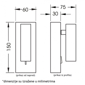 LED SVETILJKA JM-063 ZIDNA 3W 3000K BRONZA/CRNA