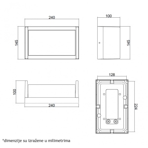 LED SVETILJKA W13305 12W 4000K IP54 BELA