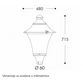 LED ULICNA SVETILJKA REMO 400 50W SIVA - Img 3