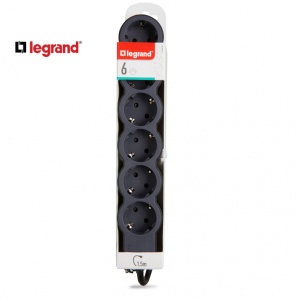 LG 694558 PRODUZNI BLOK 6X2P+E 1.5M (CRNA/T.SIVA)