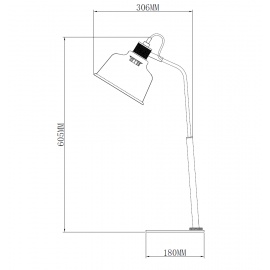 LUNA 219 STONA LAMPA 1*E27 CRNA/BAKAR - Img 3