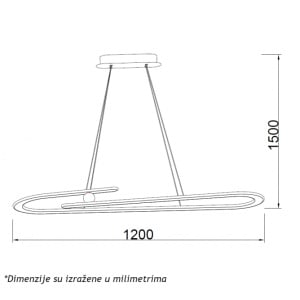 LUNA 265 LUSTER 60W 3000K MESING - Img 2