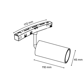 MAGNETIC REFLEKTOR TK1000 7W 3000K 30° 48V DC (R1000) - Img 3