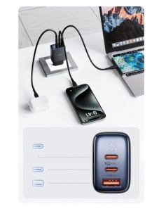 MCDODO CH-2180 ZIDNI PUNJAČ 30W, TIP-C x 2 + USB-A KONEKTORI, Display - Img 4