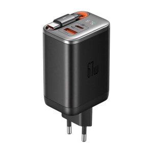 MCDODO CH-4100 ZIDNI PUNJAČ 67W 1C+1A GaN SA UGRAĐENIM KABLOM USB-C NA Izvlačenje 65cm - Img 2