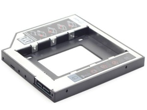 MF-95-01 Gembird Fioka za montazu 2.5 SSD/SATA HDD(do 9.5mm) u 5.25 leziste u Laptop umesto optike - Img 2