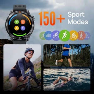 MIBRO GS PRO2 PAMETNI SAT GPS, 1.43", 2 NARUKVICE, TAMNO Sivi - Img 4