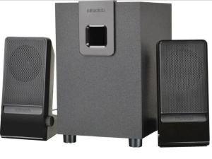 Microlab M100 Aktivni drveni zvucnici 2.1 10W RMS (5W, 2x2.5W), 3.5mm - Img 1