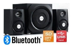 Microlab TMN9BT Aktivni drveni zvucnici 2.1 sistem 40W RMS (18W+2*11W) SD, USB, 3,5mm, Bluetooth - Img 3