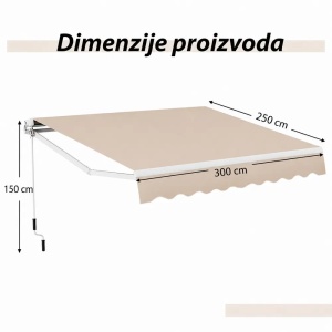 Montelux Solara 300x250cm Bež Tenda - Img 3