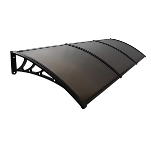 Nadstrešnica Aluminijumska 300x120cm Crna Bronza 5mm - Img 1