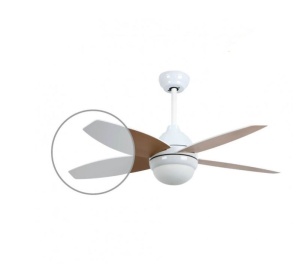 NIAROS PLAFONSKI Ventilator 42' SA TAJMEROM I DALJINSKIM, BELI/DRVO EFEKAT