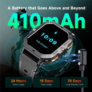 Oukitel BT101 crn Smart Watch Military 410mAh/Heart rate/SpO2/Blood Pressure/Accelerometer/eSIM - Img 3