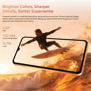 Oukitel C17 blue Smart phone 4G/Quad-Core/6.52"HD/64GB/4GB/13M/5MP/5000mAh/Android 16 - Img 3
