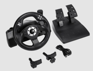 Outlet STR-M-40 ** Gembird RACEMASTER PC racing wheel 270degr. PC/PS3, Direct-X-X-input - Img 3