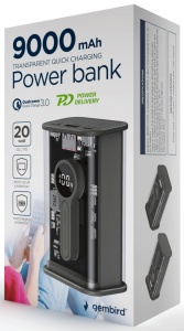PB09-TQC3-01 Gembird power bank 9000 mAh, crni - Img 2
