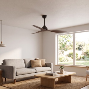 Plafonski ventilator sa daljinskim upravljačem, 132 cm, 30W, tamna boja drveta - Img 2