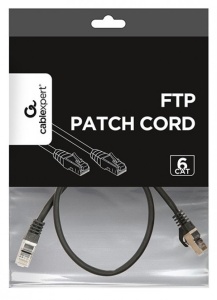 PP6-0.5M/BK Gembird Mrezni kabl, CAT6 FTP Patch cord 0.5m black