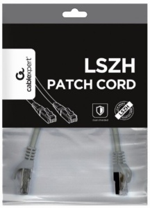 PP6A-LSZHCU-0.25M Gembird Mrezni kabl, SFTP CAT.6A BAKARNI LSZH Patch cord 0.25m Grey - Img 1