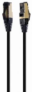 PP8-LSZHCU-BK-0.5M Gembird Mrezni kabl S/FTP Cat.8 LSZH patch cord, black 0.5m - Img 1