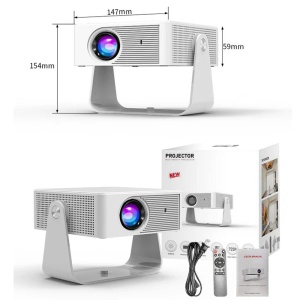 Projektor Zeus N8 HD 1280X720/LED LCD/4700 LUM(170 ANSI)/WiFi/mirac/HDMI/USB/zvuč/Andr 11 - Img 4