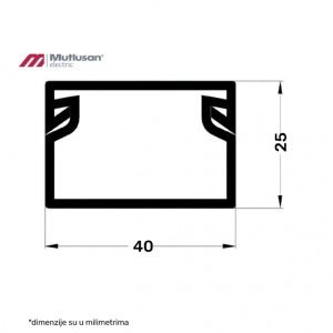 PVC kablovski kanal 40x25x2000mm - Img 5
