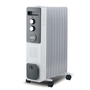 RAF R.0938 ULJNI RADIJATOR SA VENTILATOROM 9 REBARA BELO/SIVI 2400W - Img 1