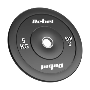 REBEL ACTIVE Olimpijski tegovi BUMPER gumirani 2x5kg za šipku 51mm RBA-2144-05 - Img 2