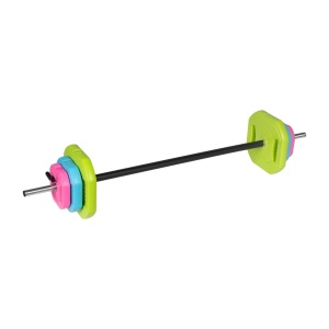 REBEL ACTIVE Šipka sa tegovima set 20kg sklopiva 140cm bitumenski tegovi RBA-2336 - Img 1