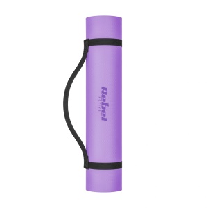 REBEL ACTIVE Strunjača prostirka za jogu, pilates i fitnes 183x61 cm 1 cm TPE ljubičasta RBA-3158-2PU - Img 6