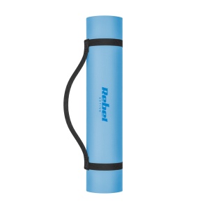 REBEL ACTIVE Strunjača (prostirka) za jogu, pilates i fitnes, 183x61 cm, debljina 4 mm, materijal TPE, plava boja RBA-3157-2BL - Img 2