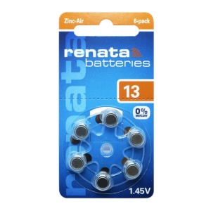 Renata baterija ZA13 1,45V Zink-Air baterija za SLUSNI APARAT, PAK6 (cena po kom.)